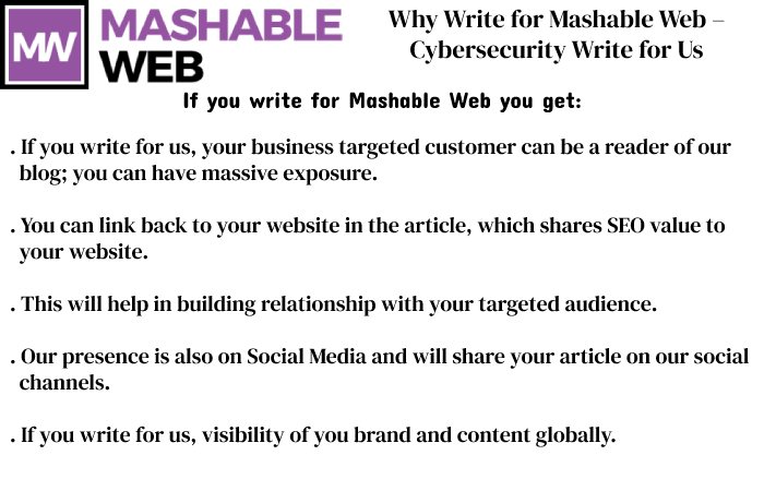 Why Write for Mashable Web – Cybersecurity Write for Us